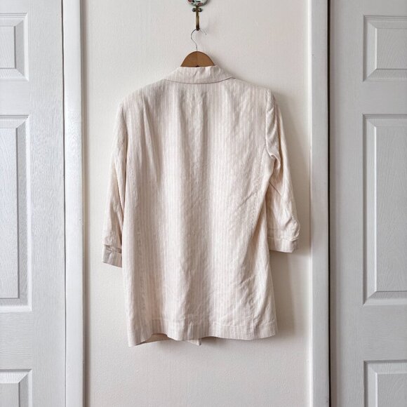 Zara Linen Blend Blazer w/ Rolled Up Sleeves - Picture 11 of 12